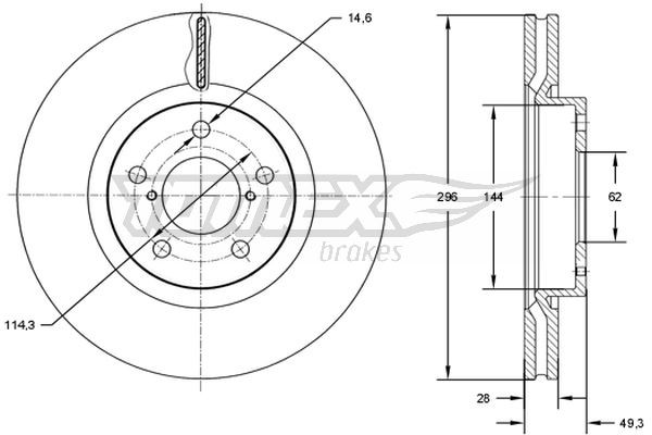 TOMEX Brakes Bremsscheibe